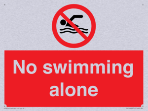 No swimming alone